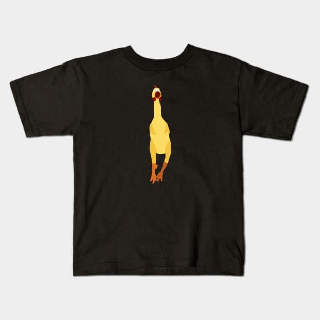 Rubber Chicken Kids T-Shirt by ElviaMontemayor